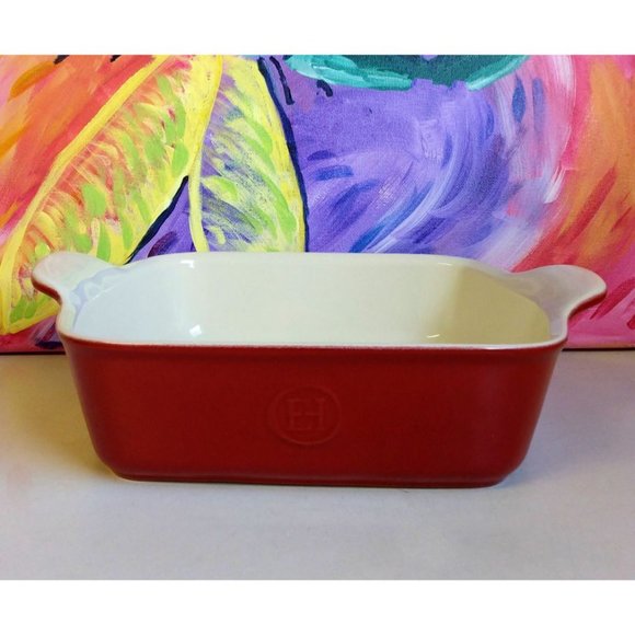 Emile Henry France Vintage Red Square Baking Dish 9 x 9" - Picture 4 of 11